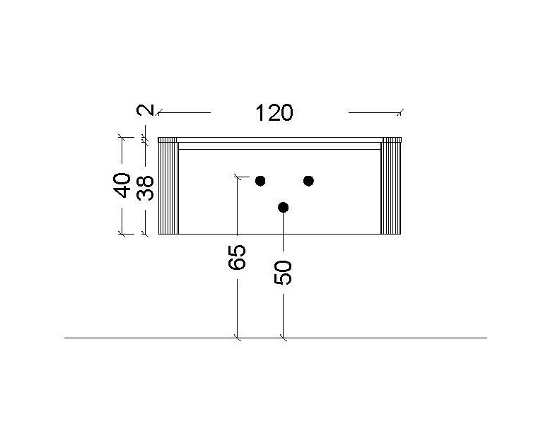 Тумба с раковиной без отверстия 120 см ArmadiArt Voi 782-120-R-C/786-120-C