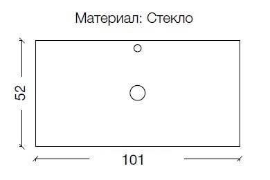 Столешница стеклянная 100 см ArmadiArt Lucido 853-100-Light Gold