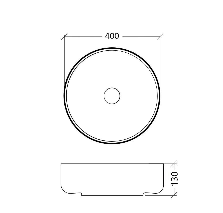 Раковина накладная Ø41,5 см ArmadiArt Sole Corian Slim 819-MW