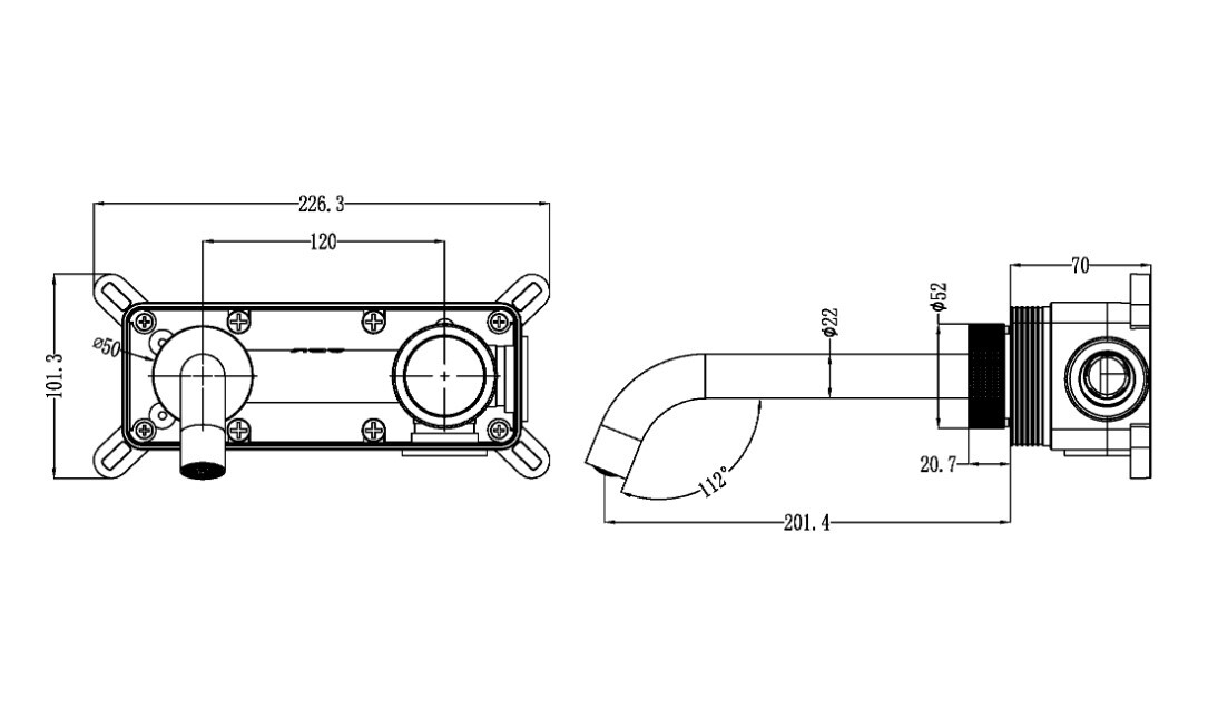 Смеситель для раковины автоматический Boheme Tech 158/2-CR