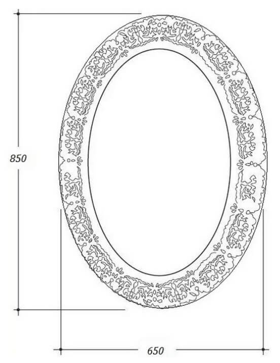 Зеркало 65х85 см ArmadiArt NeoArt 511-G