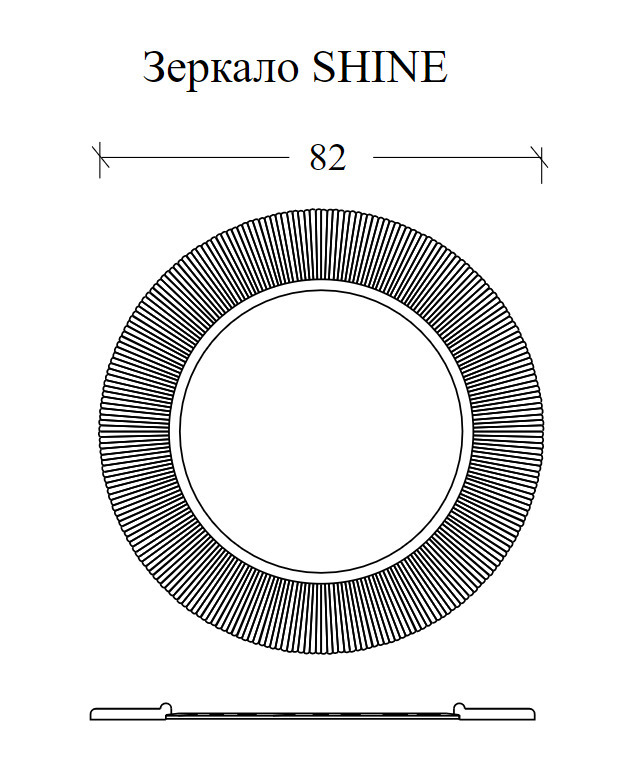 Зеркало Ø82 см ArmadiArt NeoArt Shine 528-G