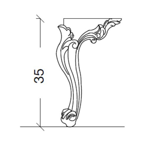 Ножки высокие ArmadiArt NeoArt 855-BR h35, 1 пара
