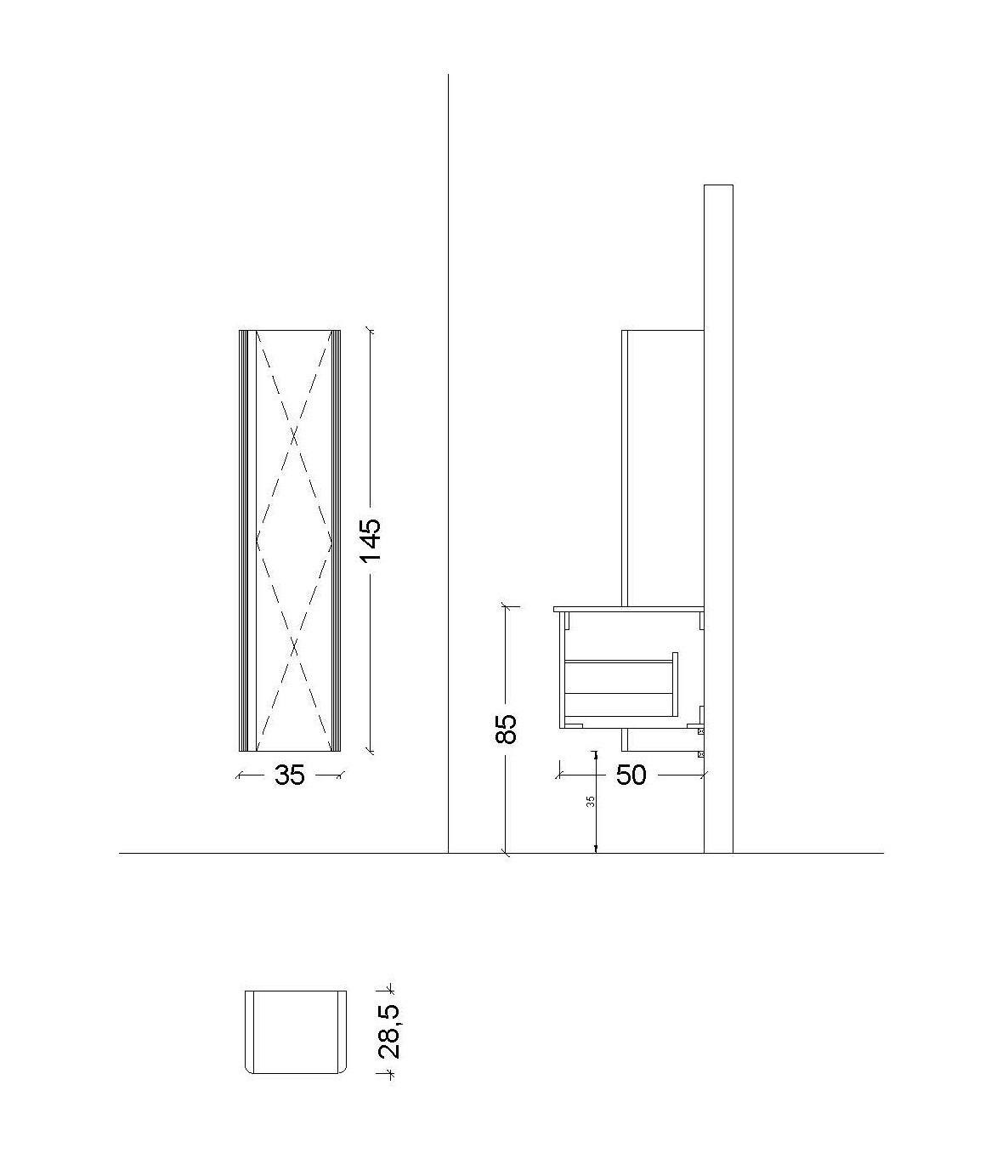 Пенал 35 см ArmadiArt Voi 782-BD-R-D
