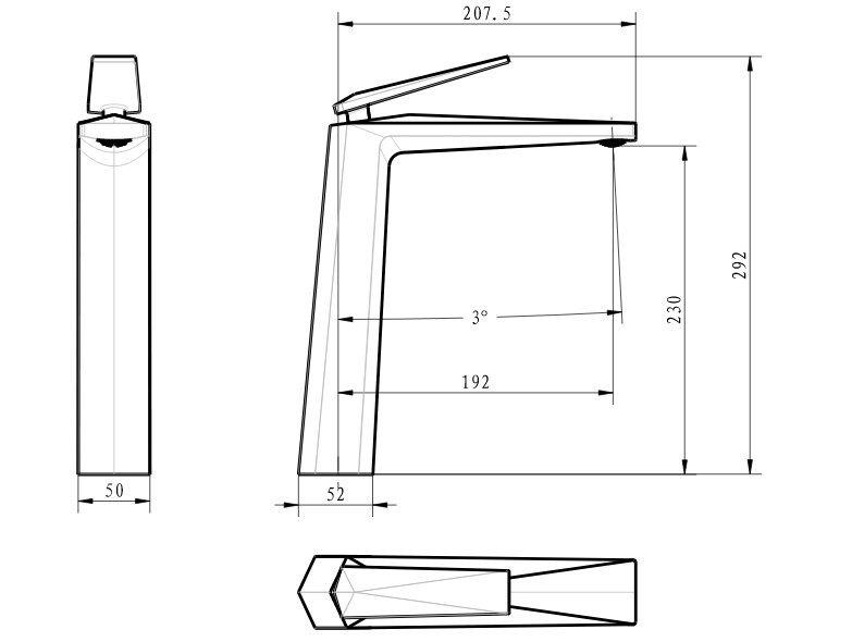 Смеситель для раковины Boheme Venturo 372-SGM