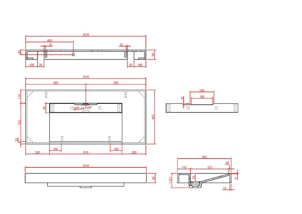 Раковина 100 см ArmadiArt Flat 859-100-CLCT