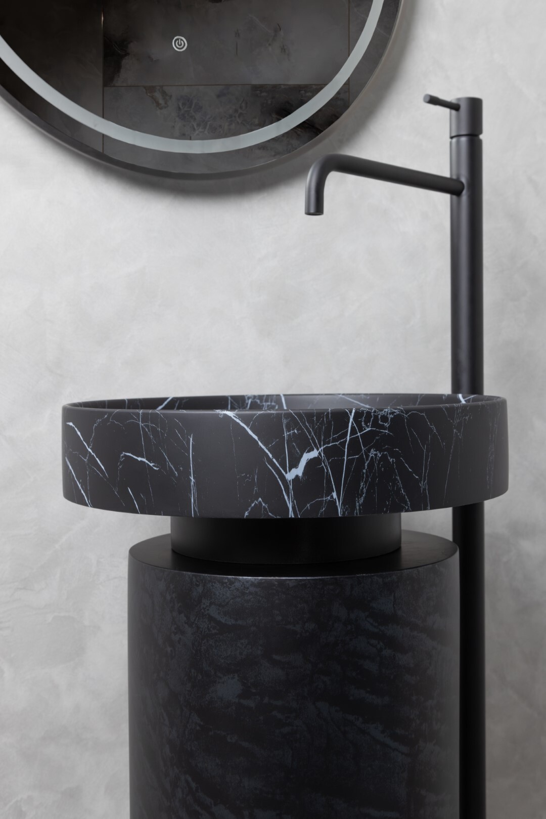 Пьедестал для раковины Ø30 см ArmadiArt Sole Corian 801-Base-Bwood