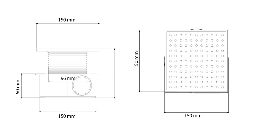 Душевой трап 15х15 см ArmadiArt Smart Design 984-15-G