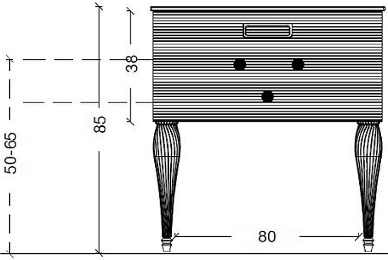 Тумба под раковину 80 см ArmadiArt Vallessi Avantgarde Linea 842-080-BG