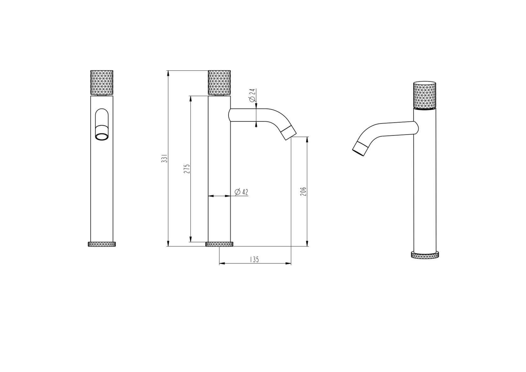 Смеситель для раковины Boheme Stick 122-WG