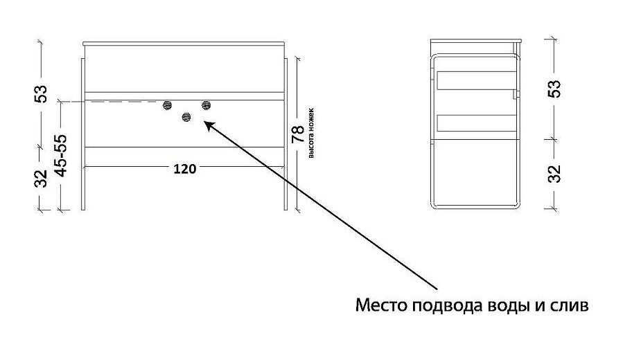 Тумба под раковину 120 см ArmadiArt Vallessi 837-120-L