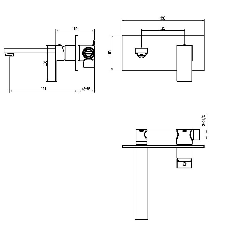 Смеситель для раковины Boheme Qubic 475-SGM