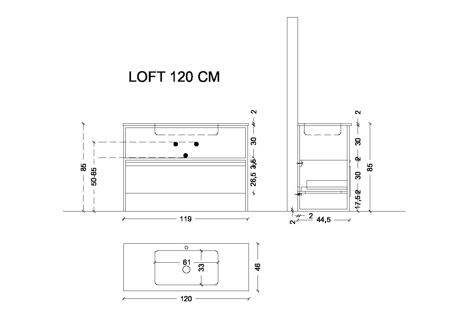 Консоль 120 см ArmadiArt Loft 893-120