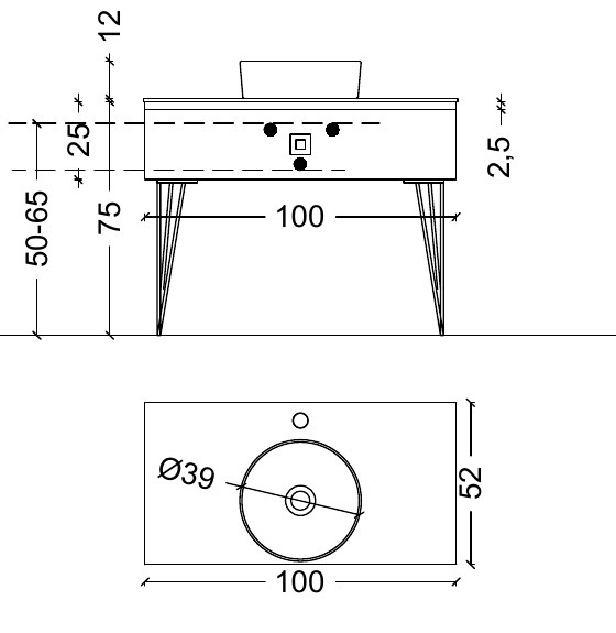 Консоль 100 см ArmadiArt Lucido 770-100-GR