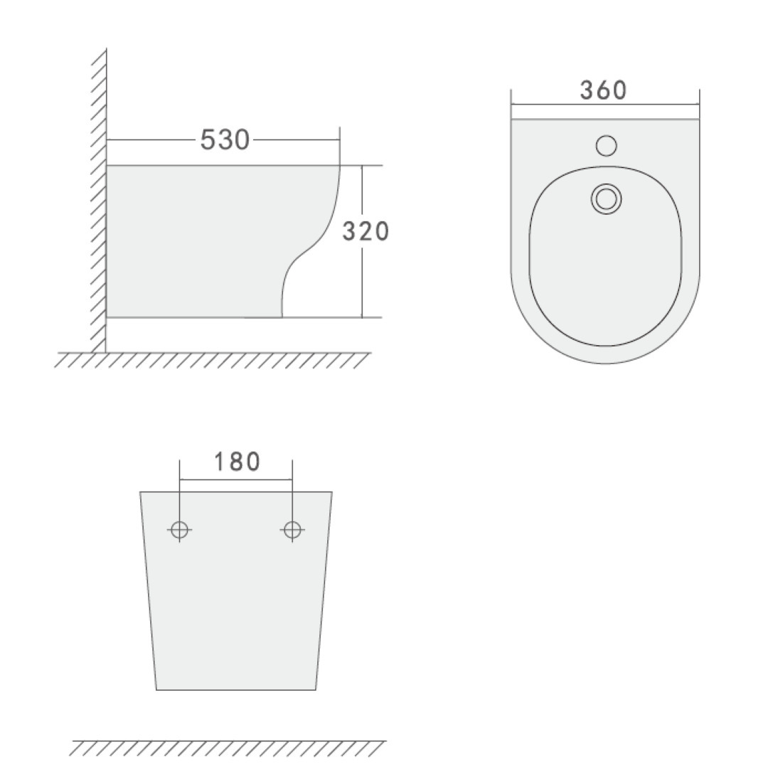 Биде подвесное Boheme Fiore 978-BIDET-MW