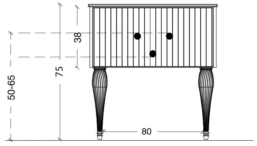 Тумба под раковину 80 см ArmadiArt Vallessi Avantgarde Canale 843-080-WCR