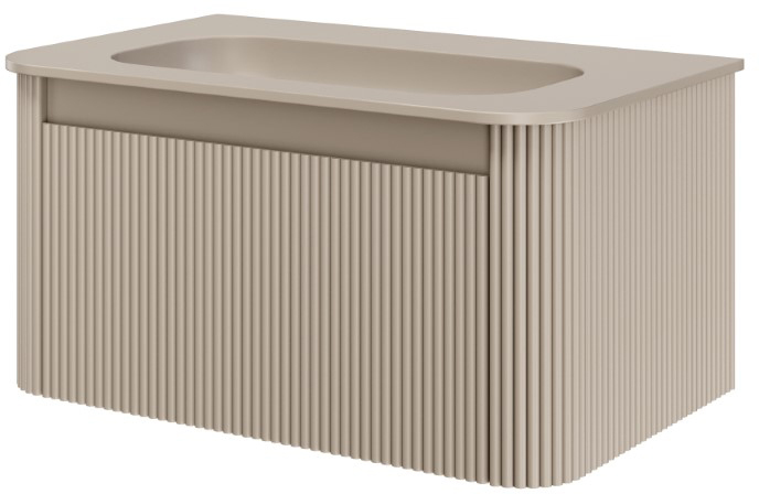 Тумба с раковиной без отверстия 80 см ArmadiArt Voi 782-080-R-D/786-080-D