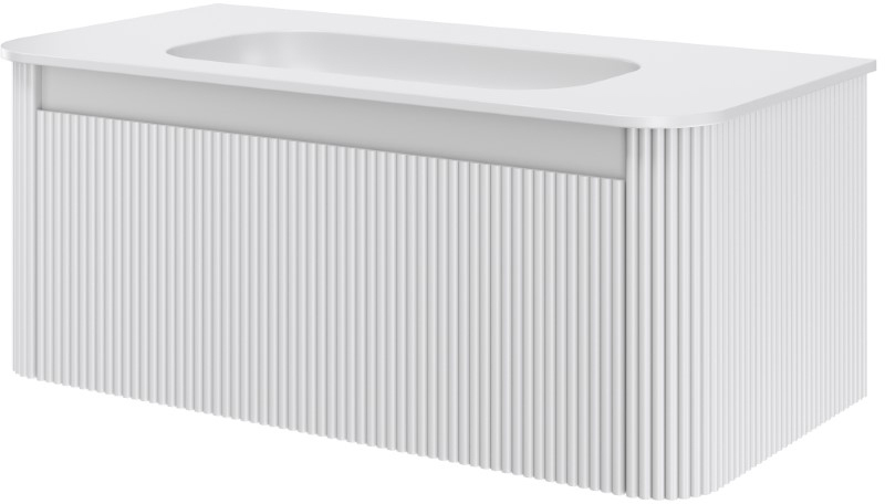 Тумба с раковиной без отверстия 100 см ArmadiArt Voi 782-100-R-MW/786-100-MW