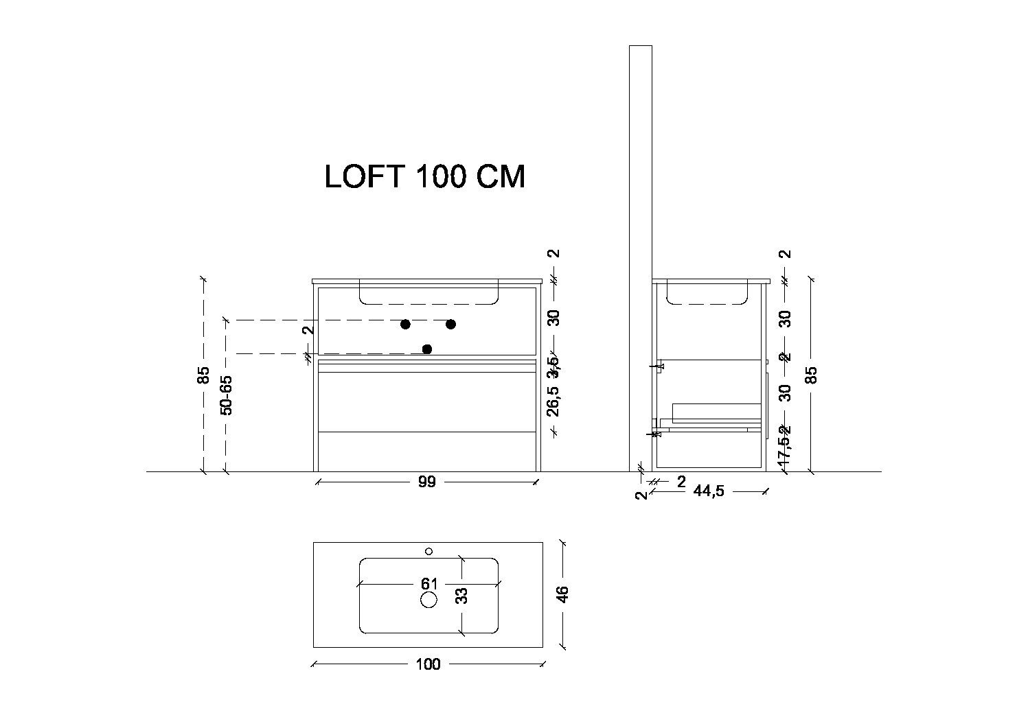 Консоль 100 см ArmadiArt Loft 893-100