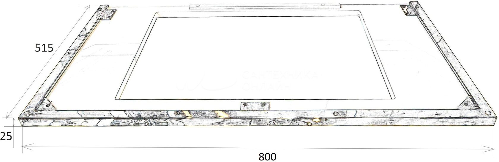 Подстолье 80 см ArmadiArt Lucido 771-080-G